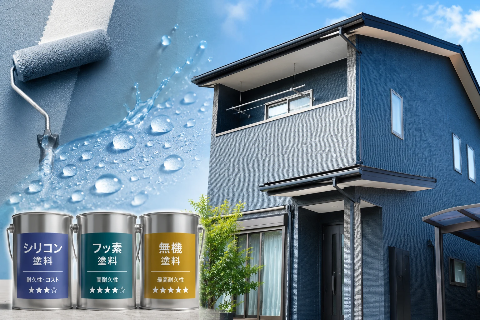 耐久性と防水性の塗料