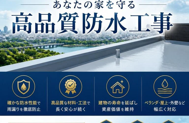 岡山市で選ばれる理由！あなたの家を守る高品質防水工事