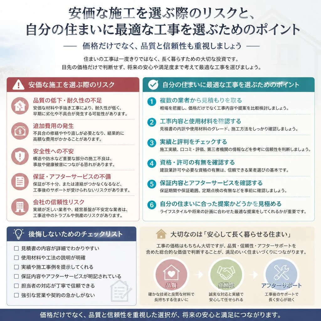 安い外壁工事とそのリスク