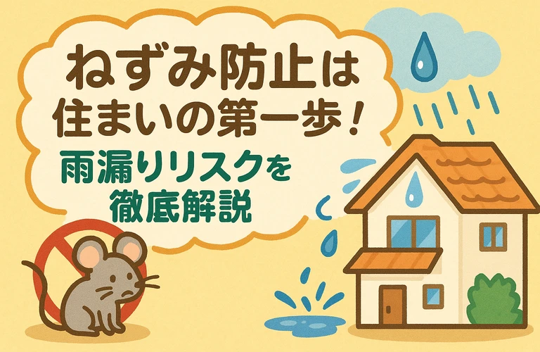 ねずみ防止は住まいの第一歩！雨漏りリスクを徹底解説